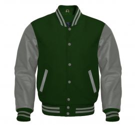 Varsity Jacket F.Green Grey